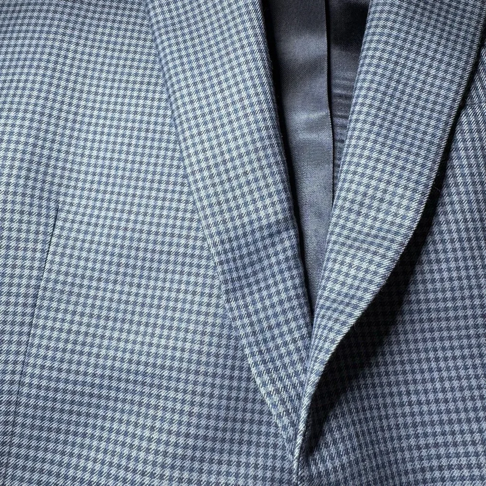 Brook Brothers 346 Fitzgerald Fit Blue Plaid Check Wool Blazer Men's Size‎ 41R